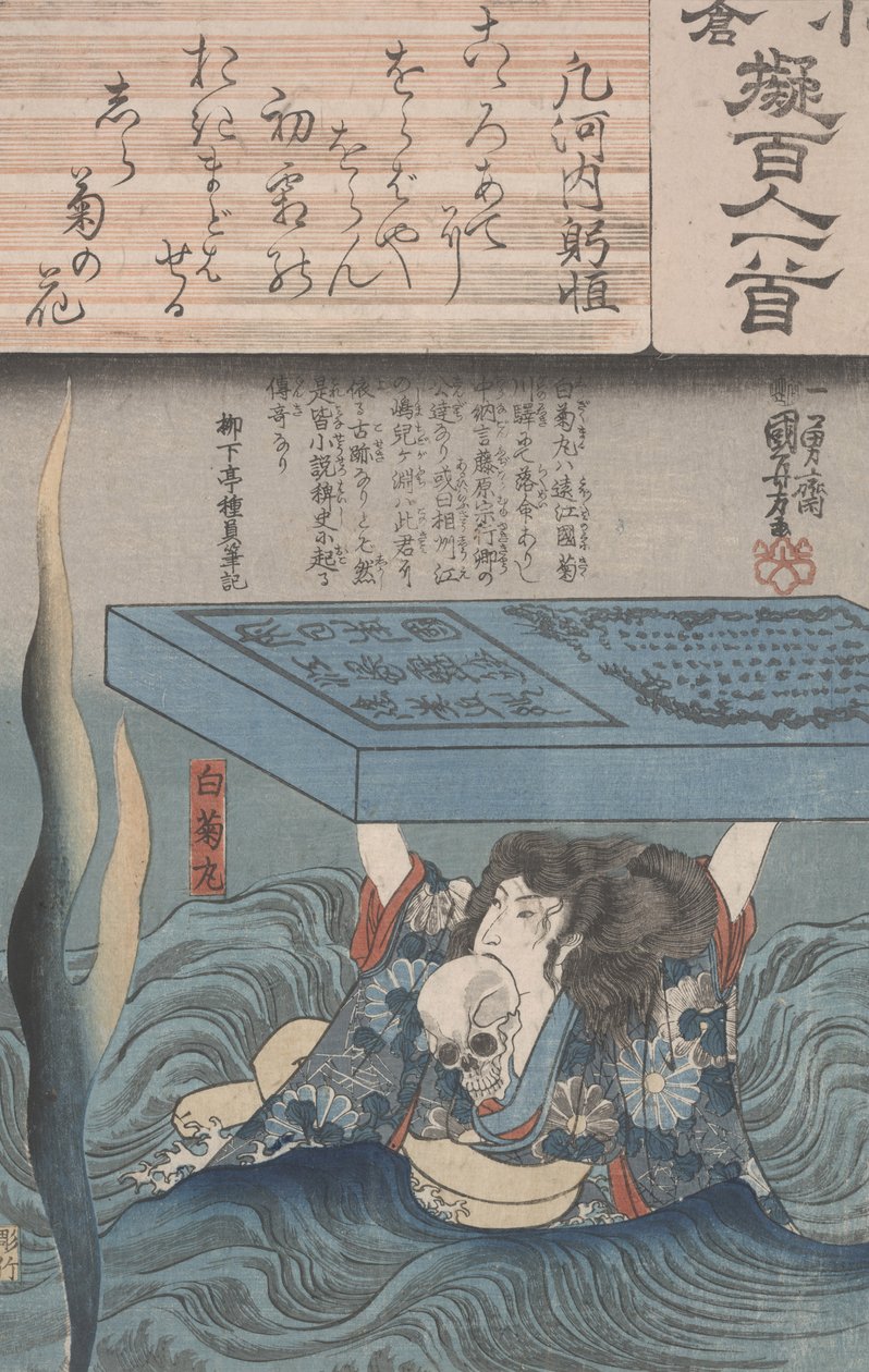 小仓模仿百诗人 作者 歌川国义