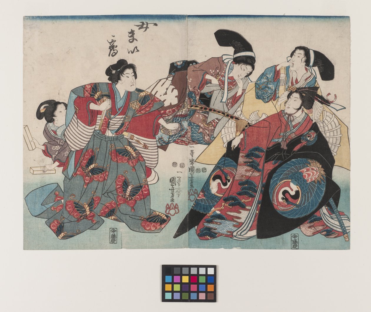 Onna Maizuru，约 1847-1852 年（彩色木刻版画） 作者 歌川国义