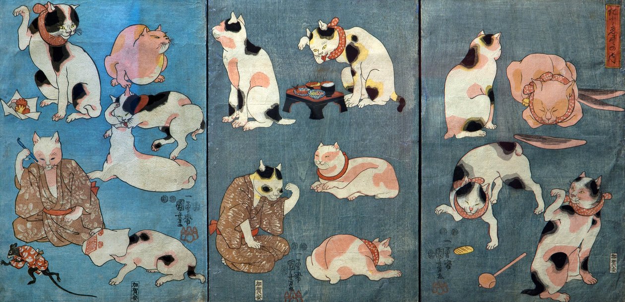 《猫绘箴言》（Tatoe zukushi no uchi），约 1852 年 作者 歌川国义