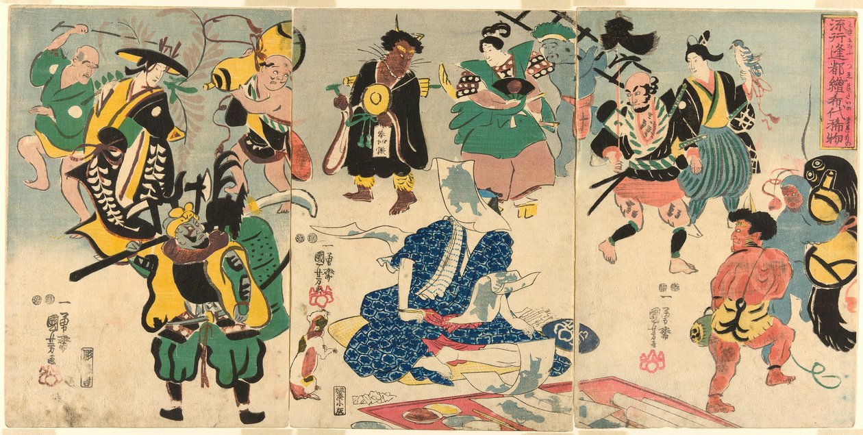 受欢迎的大津画的非凡现象（Tokini otsue kidai no maremono） 作者 歌川国义