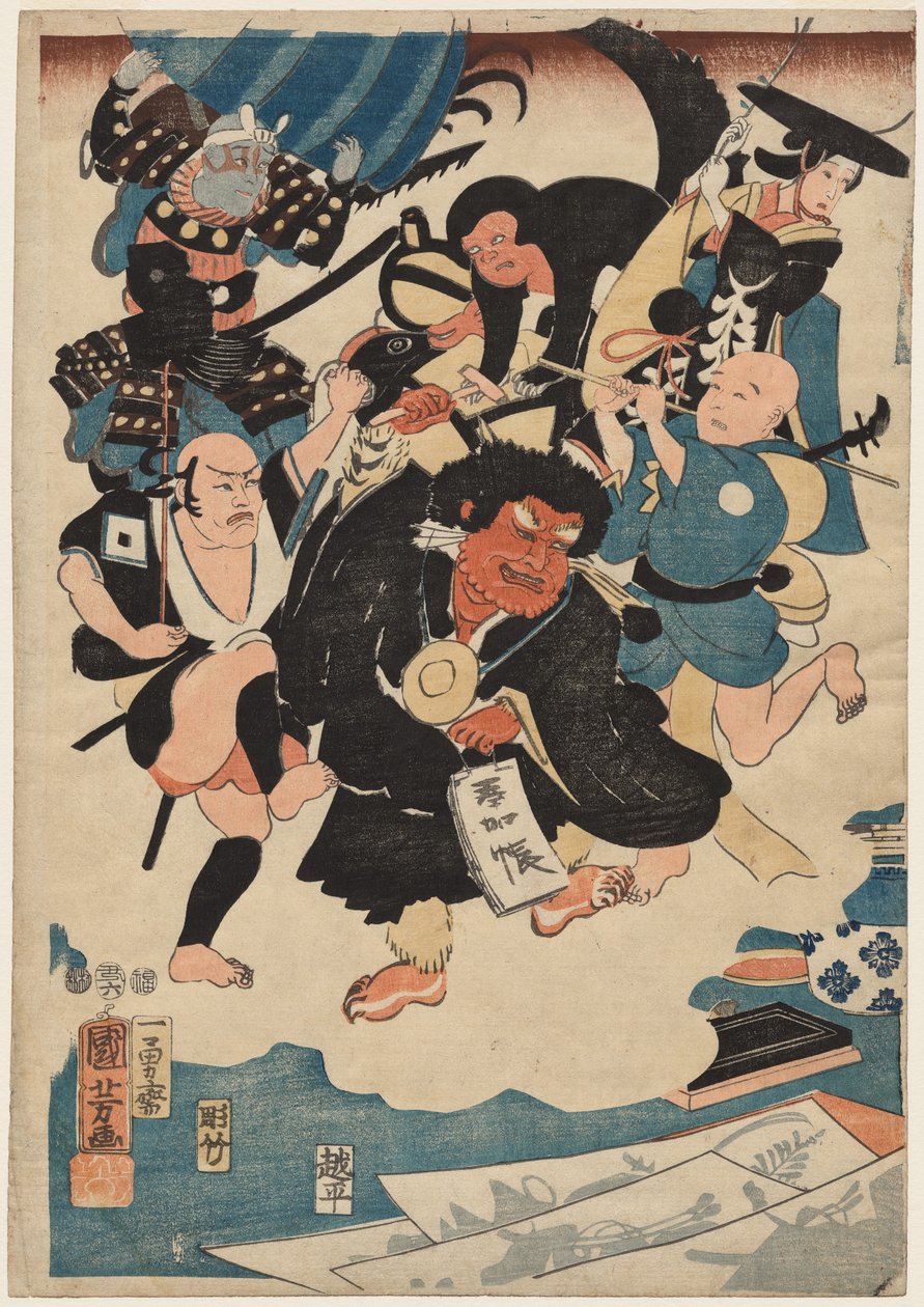 秋叶原和他的著名画作的奇特事件 作者 歌川国义