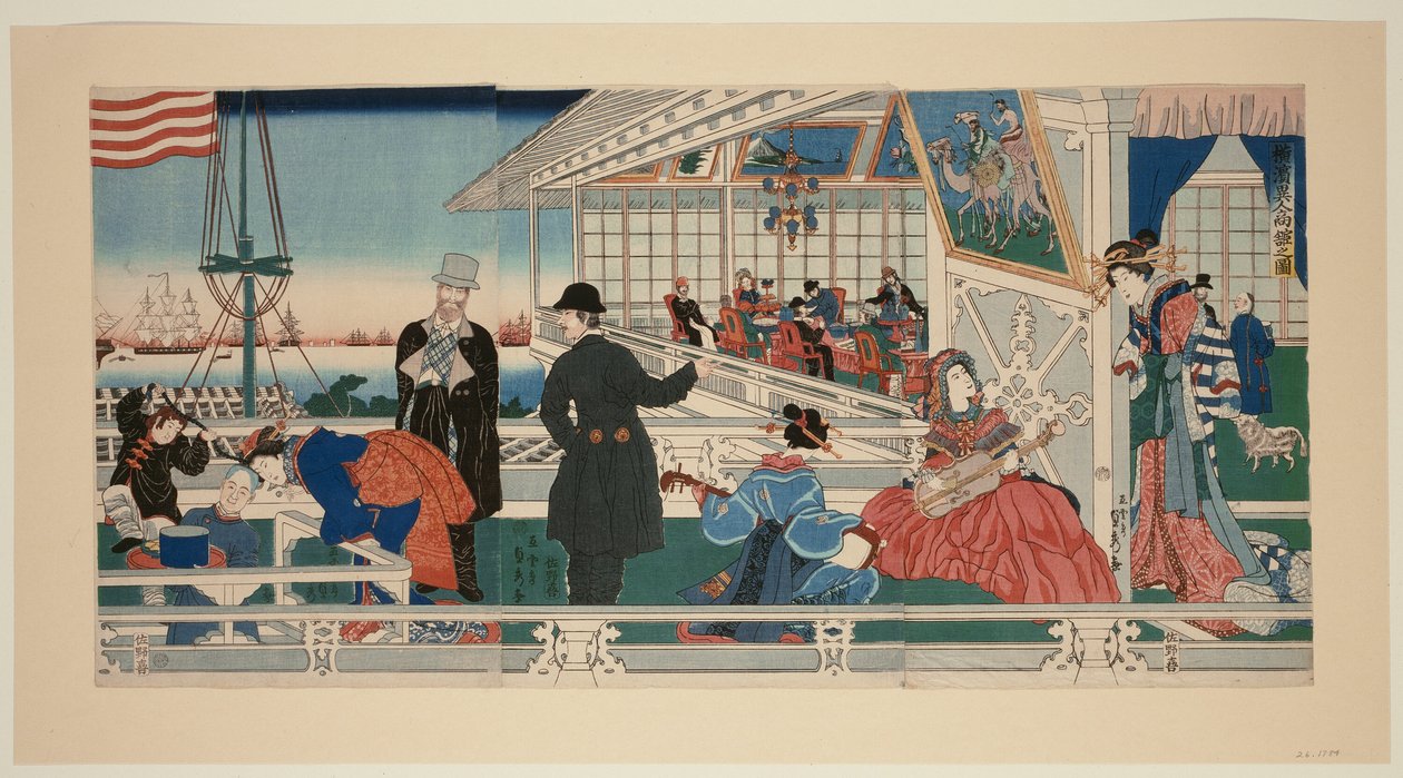 横滨的美国商行大楼（横滨 ijin shokan no zu） 作者 歌川贞秀