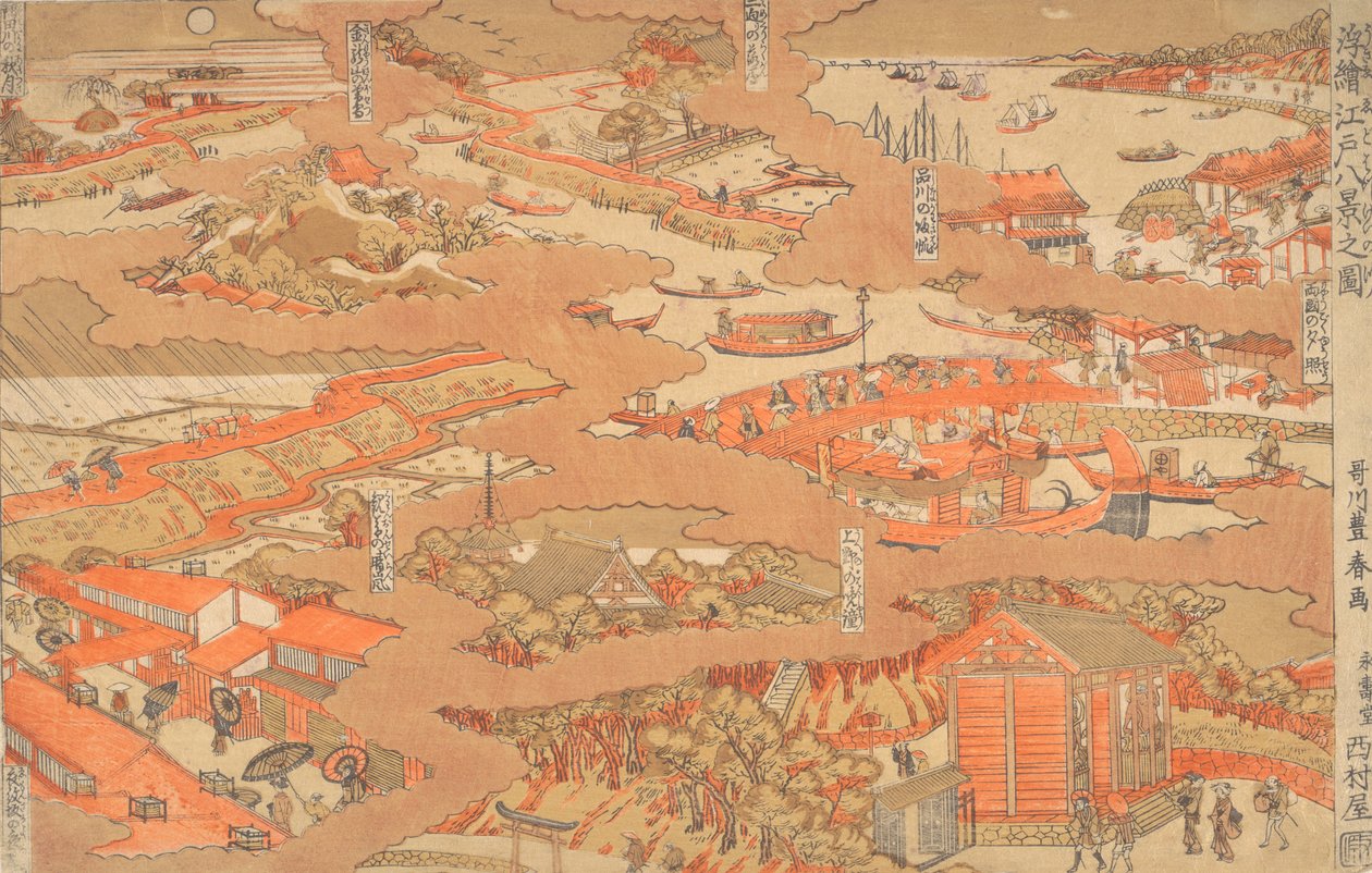 江户八景之祖，约1780年。 作者 歌川丰治