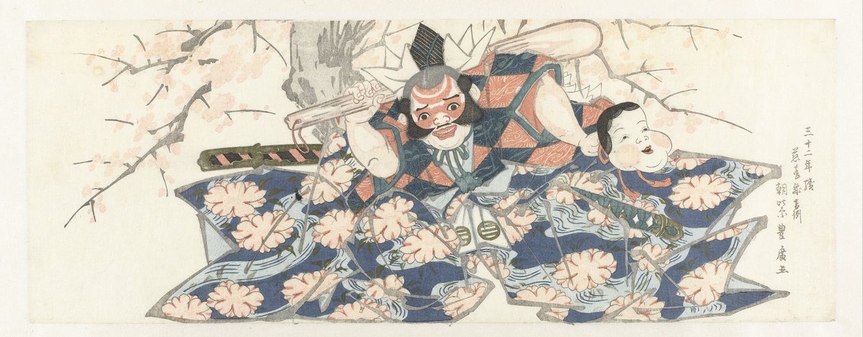 手持杵的战士 作者 歌川丰洋