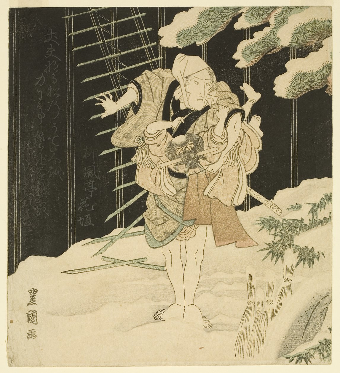 演员（彩色木版画） 作者 歌川丰国