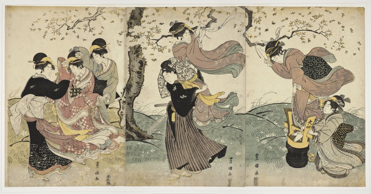 风中花c。 1797-1800 作者 歌川丰国