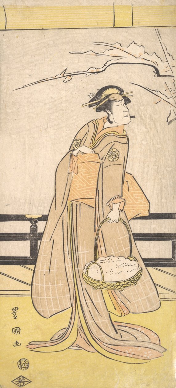 中山富三郎扮演的女性角色，约1790-1825年。 作者 歌川丰国一世