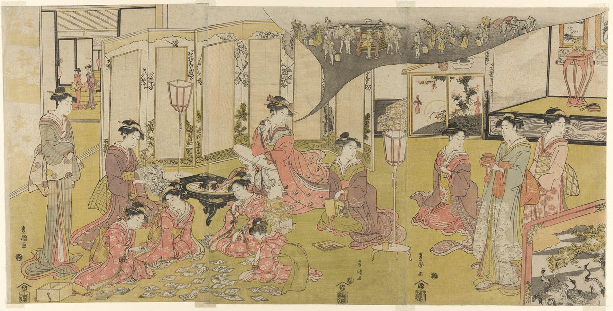 纸牌游戏 作者 歌川丰国一世