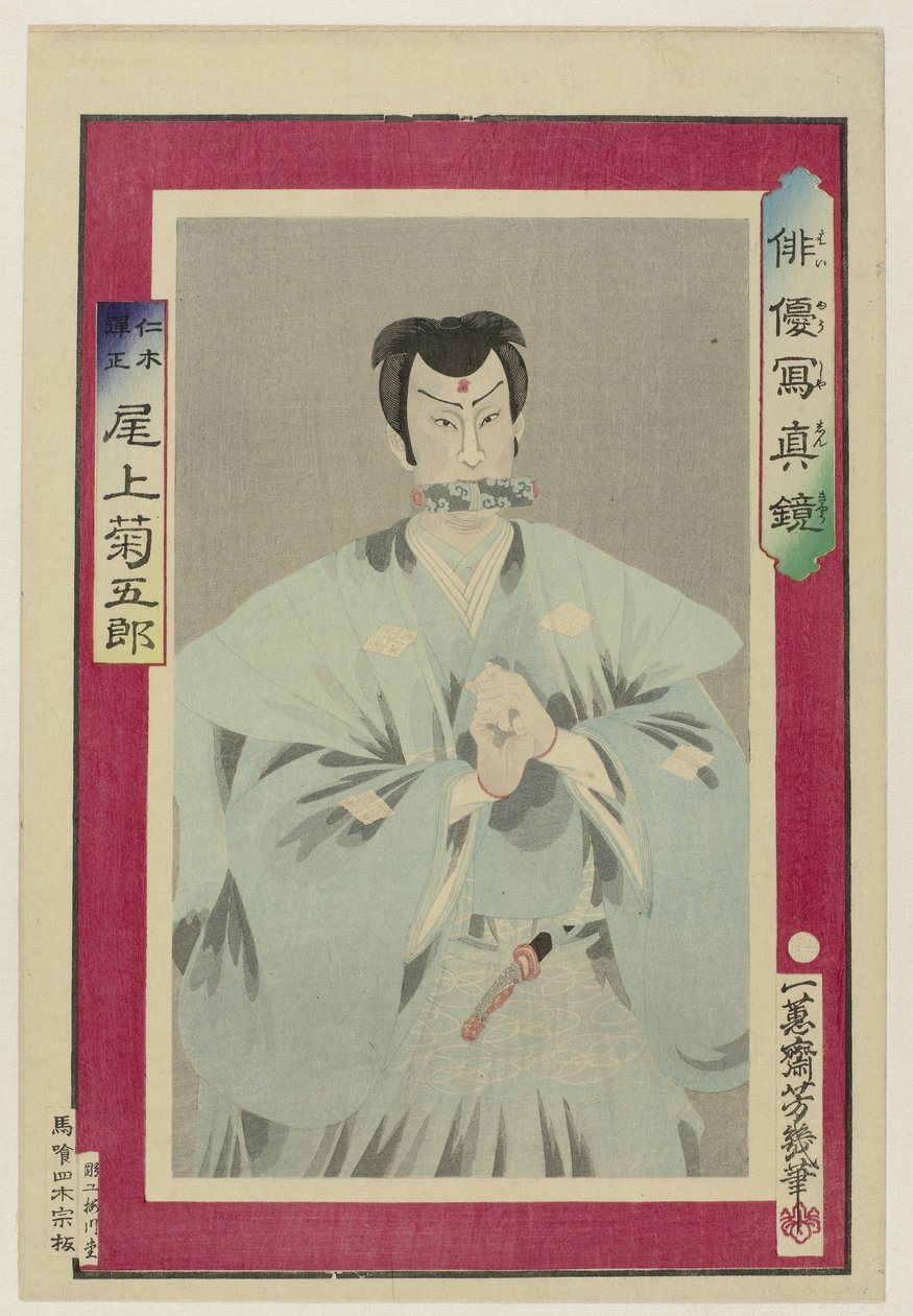 Onoe Kikugoro 饰 Niki Danjo
海游心经（系列名称）
著名演员的生活 作者 歌川芳育