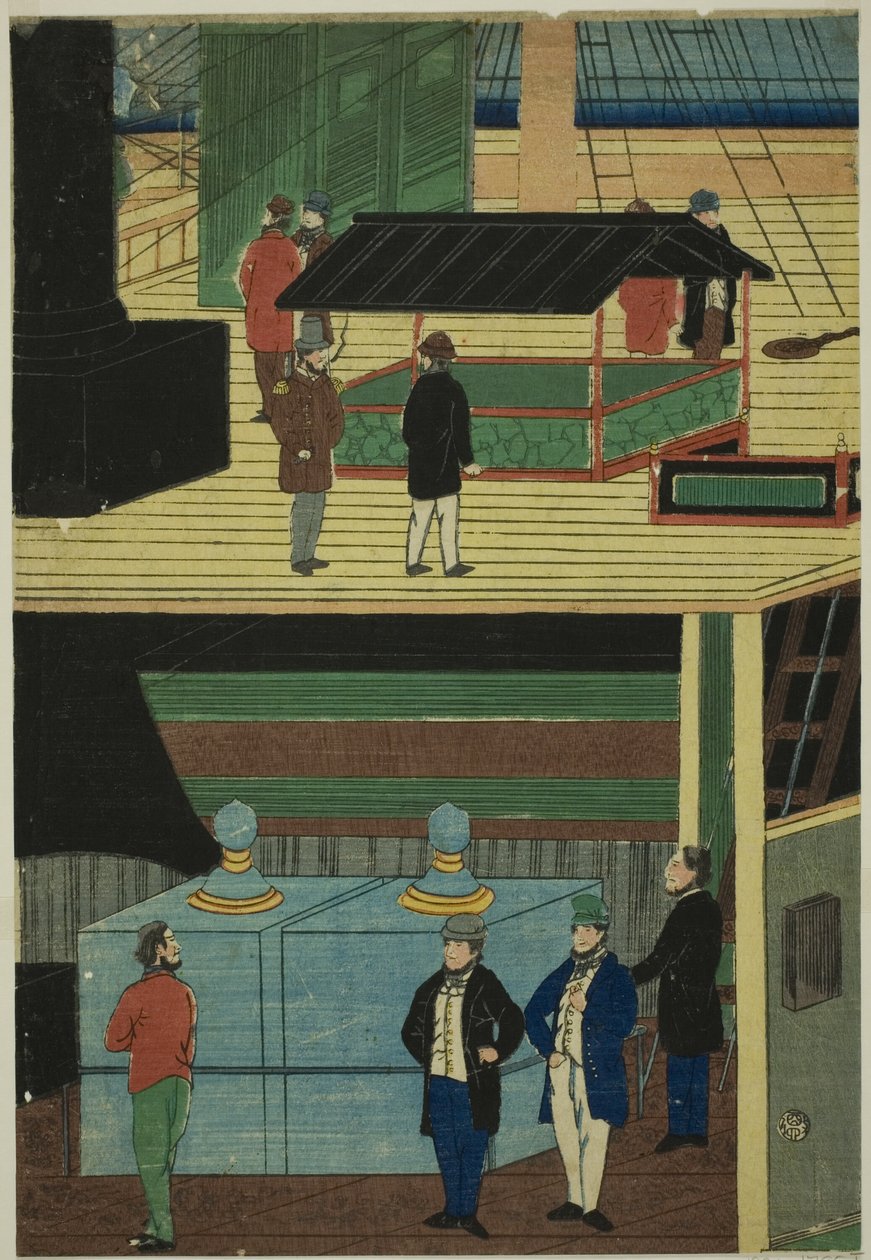 美国轮船内部（Amerikakoku jokisen-chu no zu） 作者 歌川义和