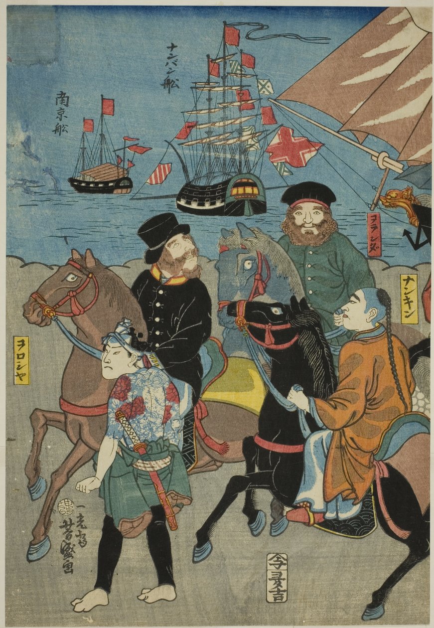 横滨的宫崎（Miyozaki Yokohama ichiran）景观 作者 歌川义森