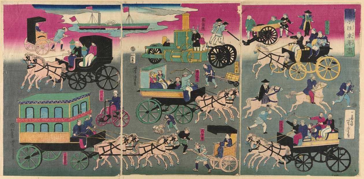 东京街道上的车辆（Tokyo orai kuruma zukushi） 作者 歌川佳tora