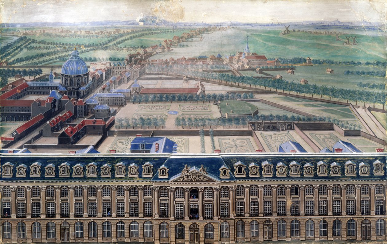 路易 - 勒 - 格兰德广场的西立面和1755年的Faubourg Saint-Honore 作者 V.安提尔