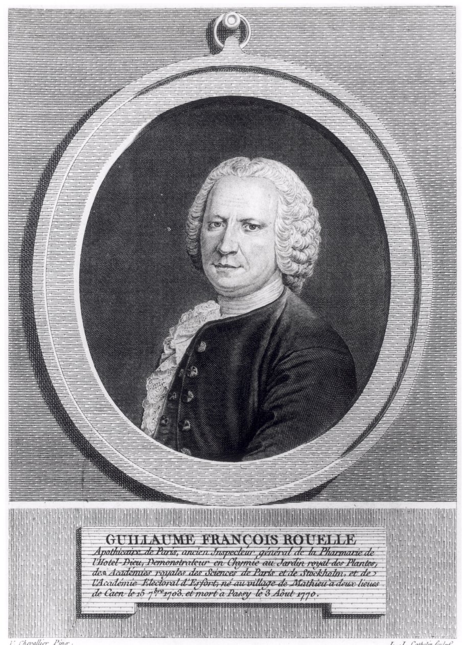 Guillaume Francois Rouelle（1703-70）由Louis Jacques Cathelin（1738-1804）刻（（bw照片） 作者 五·骑士