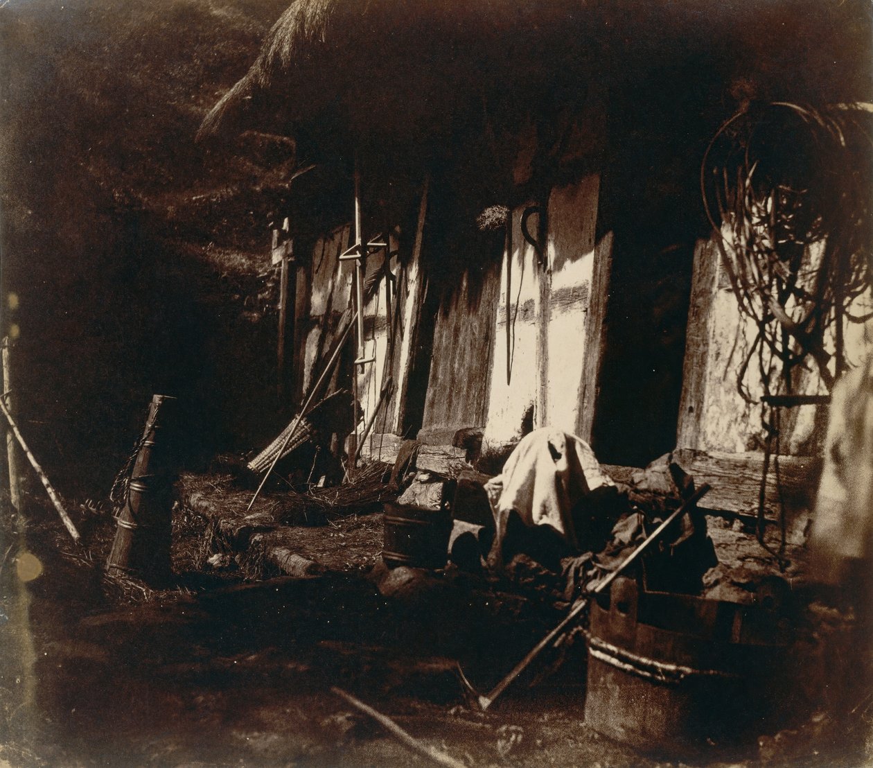 [农场场景]，1850-54年。 作者 V. 第戎