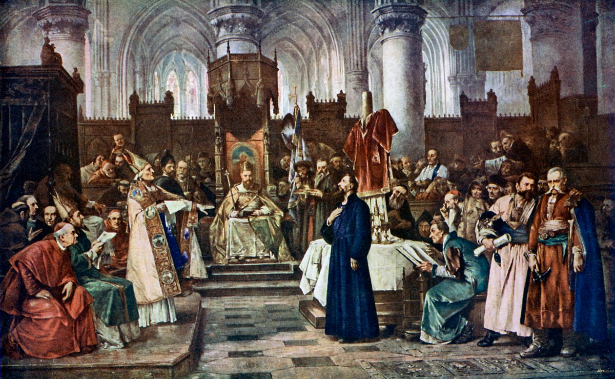 扬·胡斯（Jan Hus），1415年至1926年在康斯坦茨委员会面前。 作者 瓦茨拉夫·布罗兹克（Vaclav Brozik）