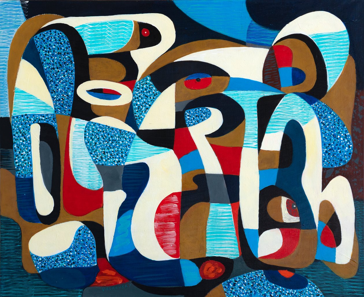 鸟之梦》，2019 年（丙烯酸画布） 作者 瓦迪姆·瓦斯科夫斯基