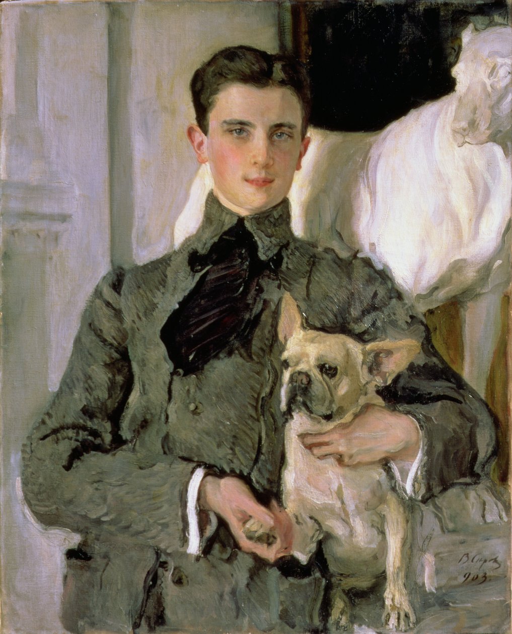 Feliks Feliksovich Sumarokov-Yelstov伯爵（1887-1967）后来的肖像尤其是Prince Yusupov，1903年 作者 瓦伦丁·亚历山德罗维奇·塞罗夫
