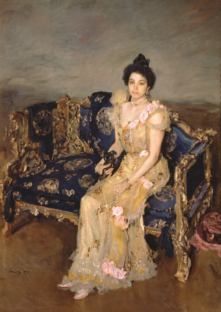 索菲亚米哈伊洛夫娜博特基纳的肖像，1899年 作者 瓦伦丁·亚历山德罗维奇·塞罗夫