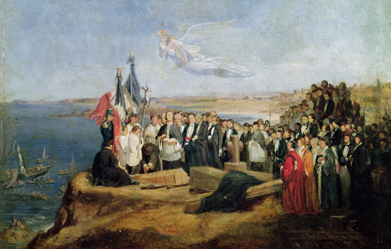 1848年7月19日在Grand-Be埋葬Vicomte de Chateaubriand（1768-1848） 作者 瓦伦丁·路易·杜特劳