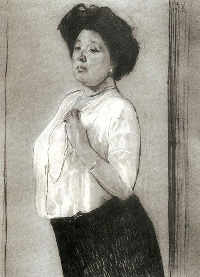 Nadezhda Lamanovan的肖像：n 作者 瓦伦丁·亚历山德罗维奇·塞罗夫