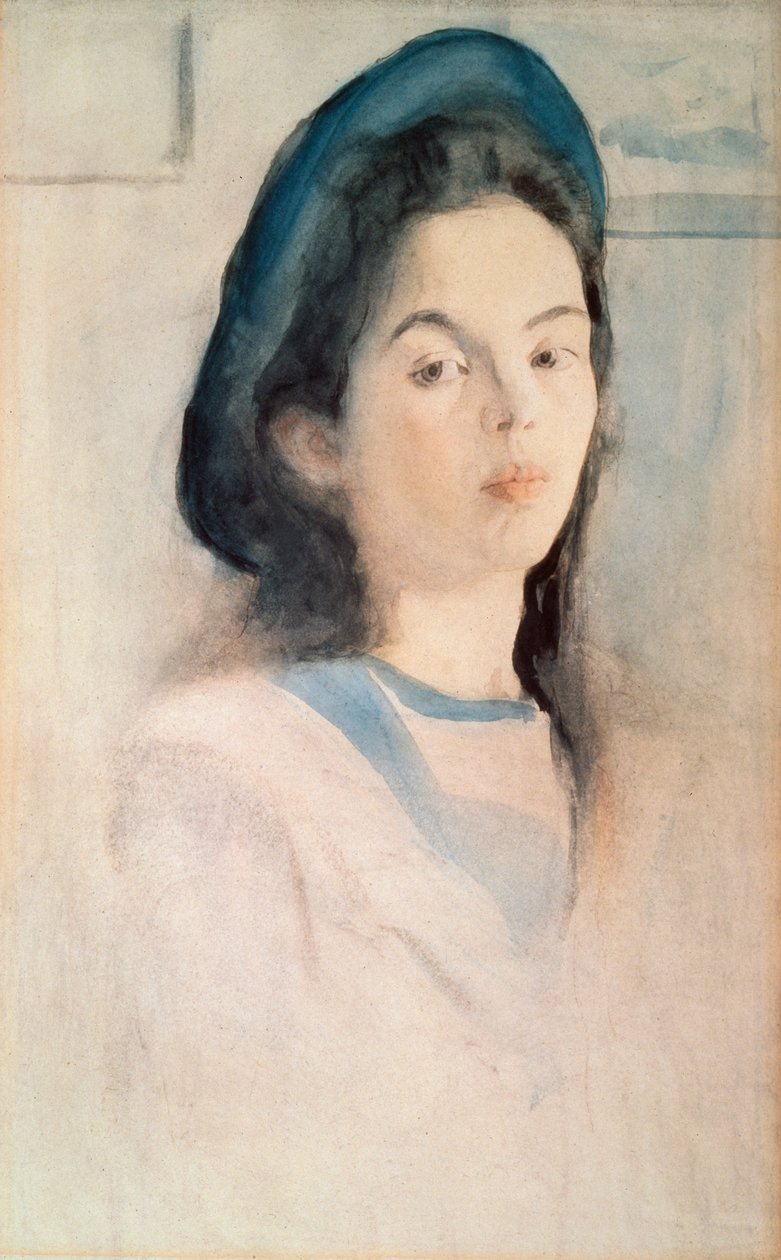 女性肖像瓦伦丁-亚历山德罗维奇-谢罗夫（1865-1911 年）的作品，纸上水彩画 作者 瓦伦丁·亚历山德罗维奇·塞罗夫
