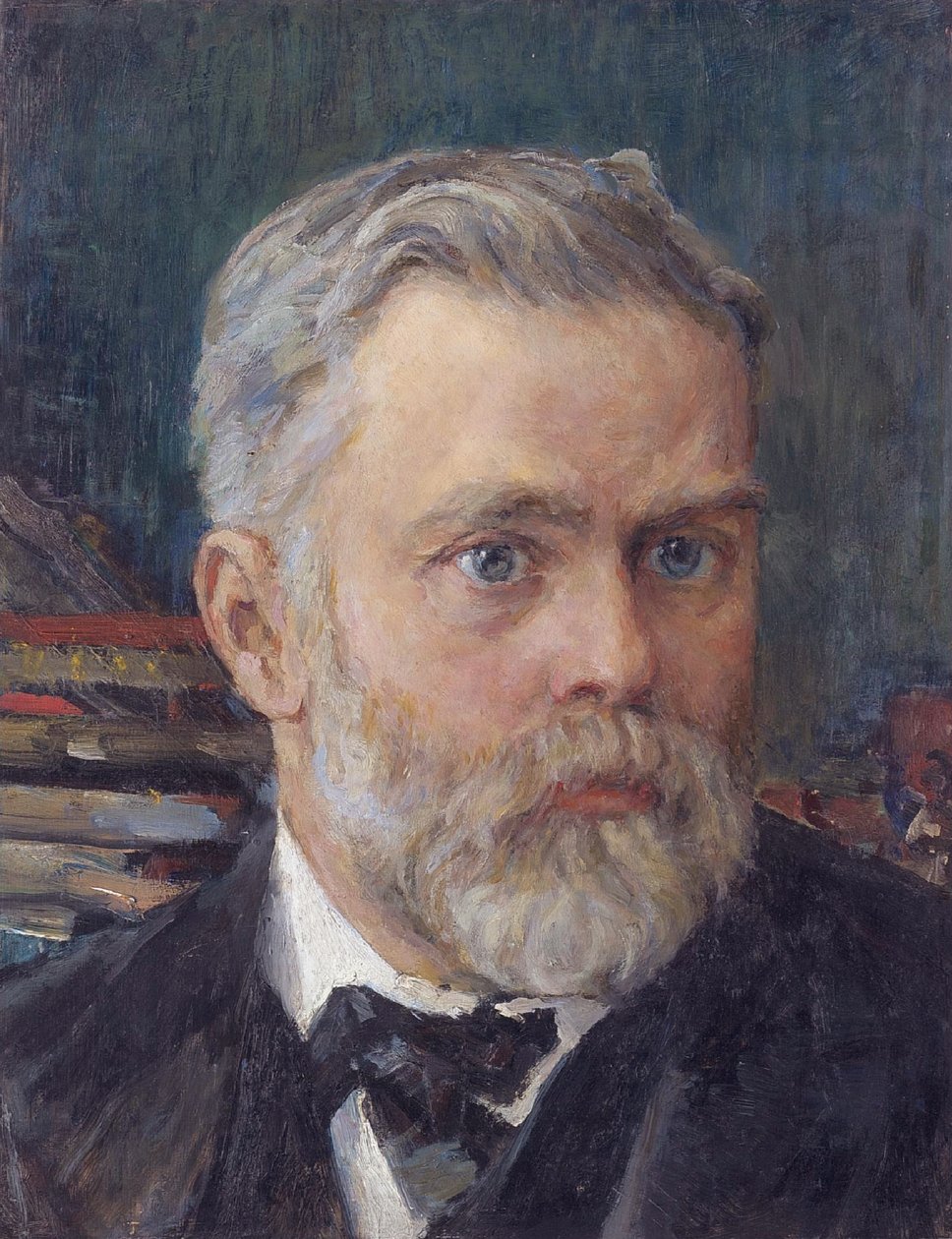 伊曼纽尔·诺贝尔（Emanuel Nobel）1859-1932年的画像，c。 1909年 作者 瓦伦丁·亚历山德罗维奇·塞罗夫