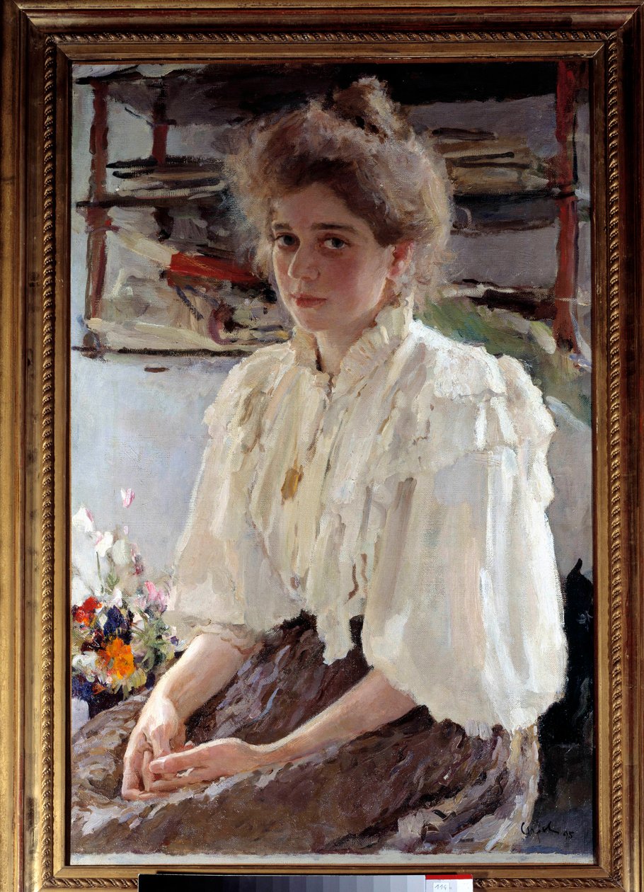Lwoff夫人的肖像（1864-1955），nee表妹Maria Yakovlena Simonovich，艺术家的表弟 作者 瓦伦丁·亚历山德罗维奇·塞罗夫