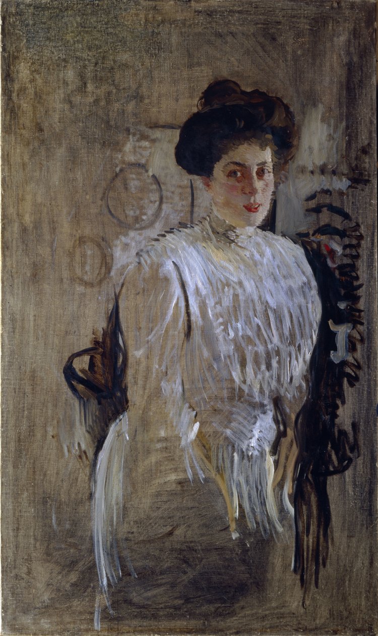 玛格丽塔·基里洛夫纳·莫罗佐娃（Margarita Kirillovna Morozova）肖像，内蒙特·蒙蒙托娃（NeéMamontova）1873-1958，1910年 作者 瓦伦丁·亚历山德罗维奇·塞罗夫