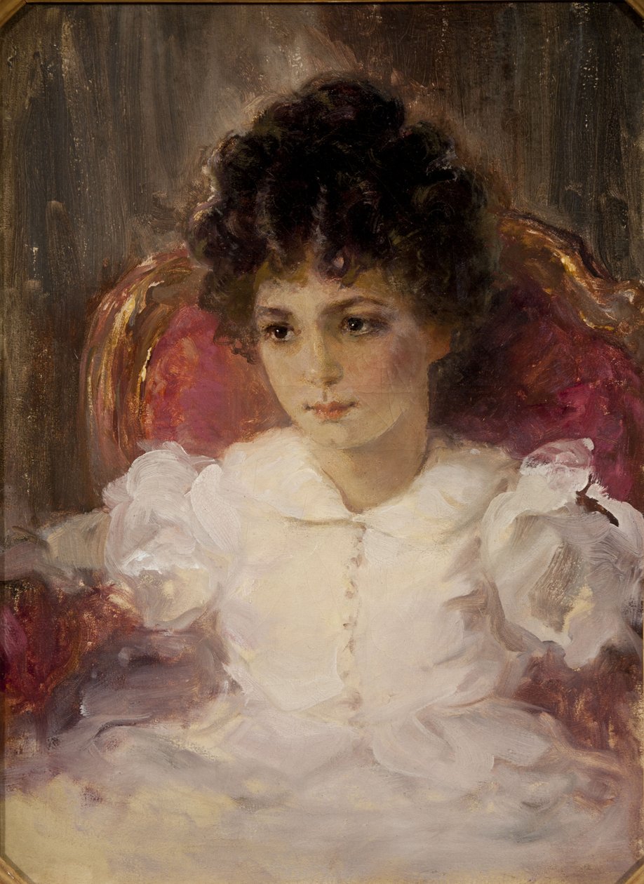 Tatyana Sergeevna Khokhlova的画像，内特·博特基纳1897-1985年，儿童 作者 瓦伦丁·亚历山德罗维奇·塞罗夫