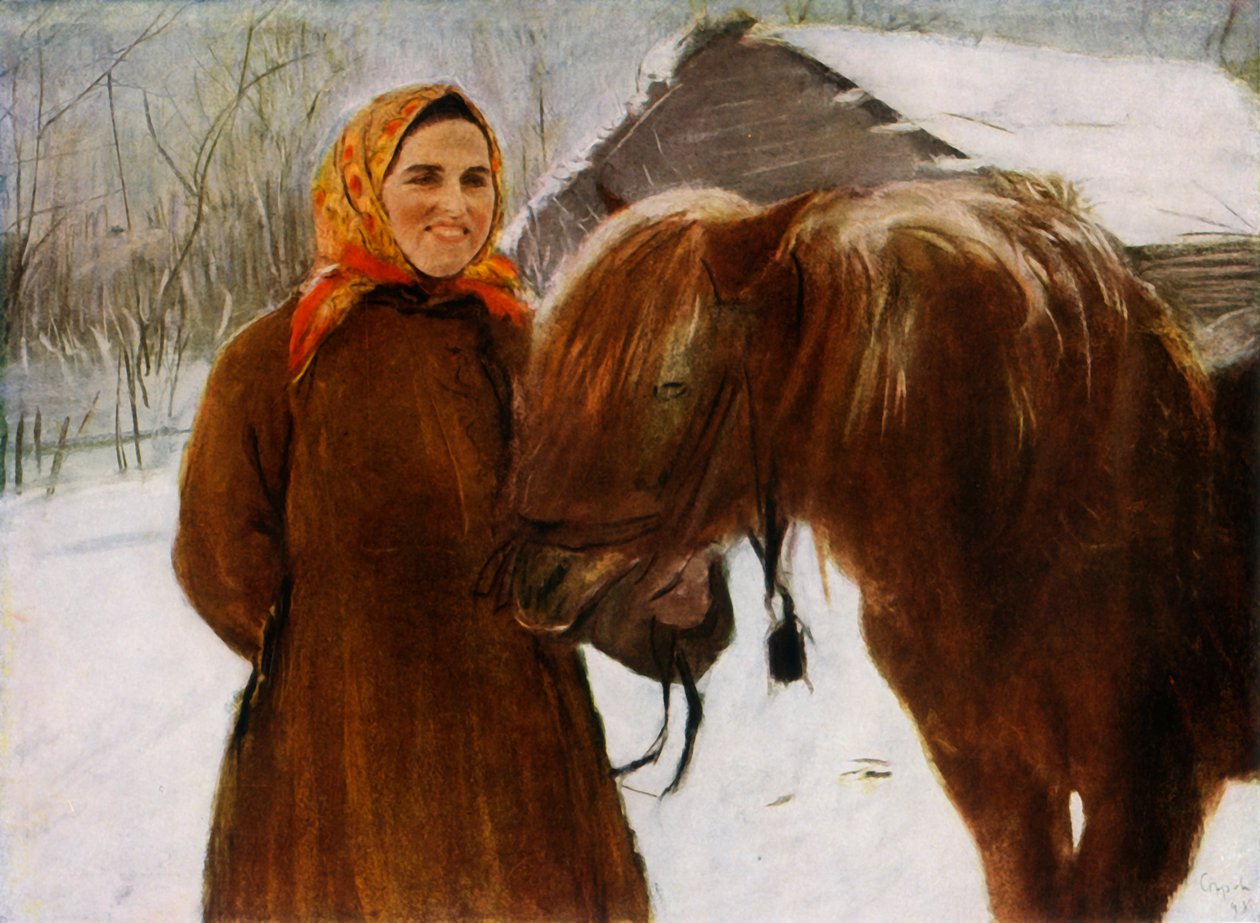 骑马的女人》，1898年，1965年。 作者 瓦伦丁·谢罗夫（Valentin Serov）