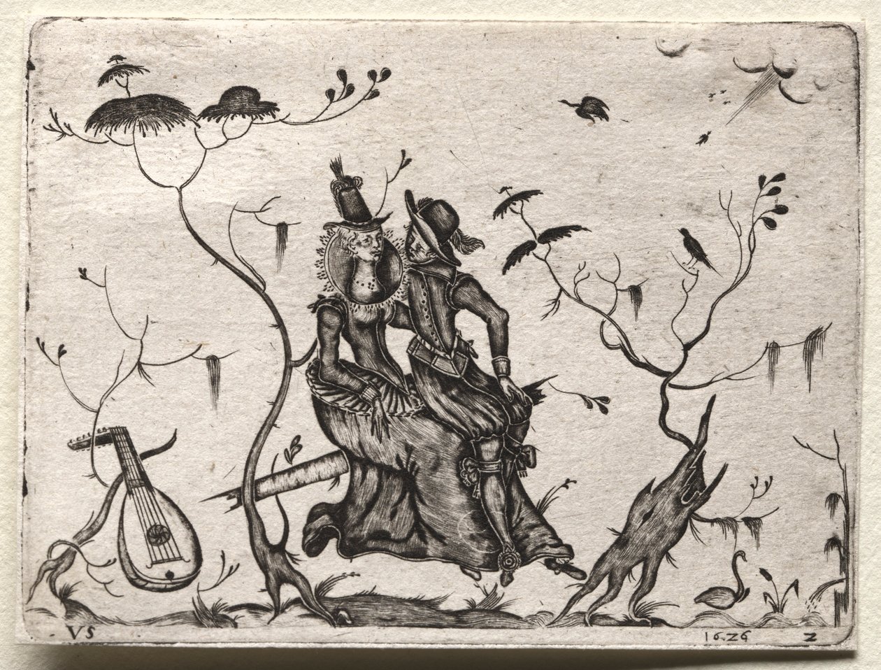 一对恋人，1626年。 作者 瓦伦丁·塞泽纽斯