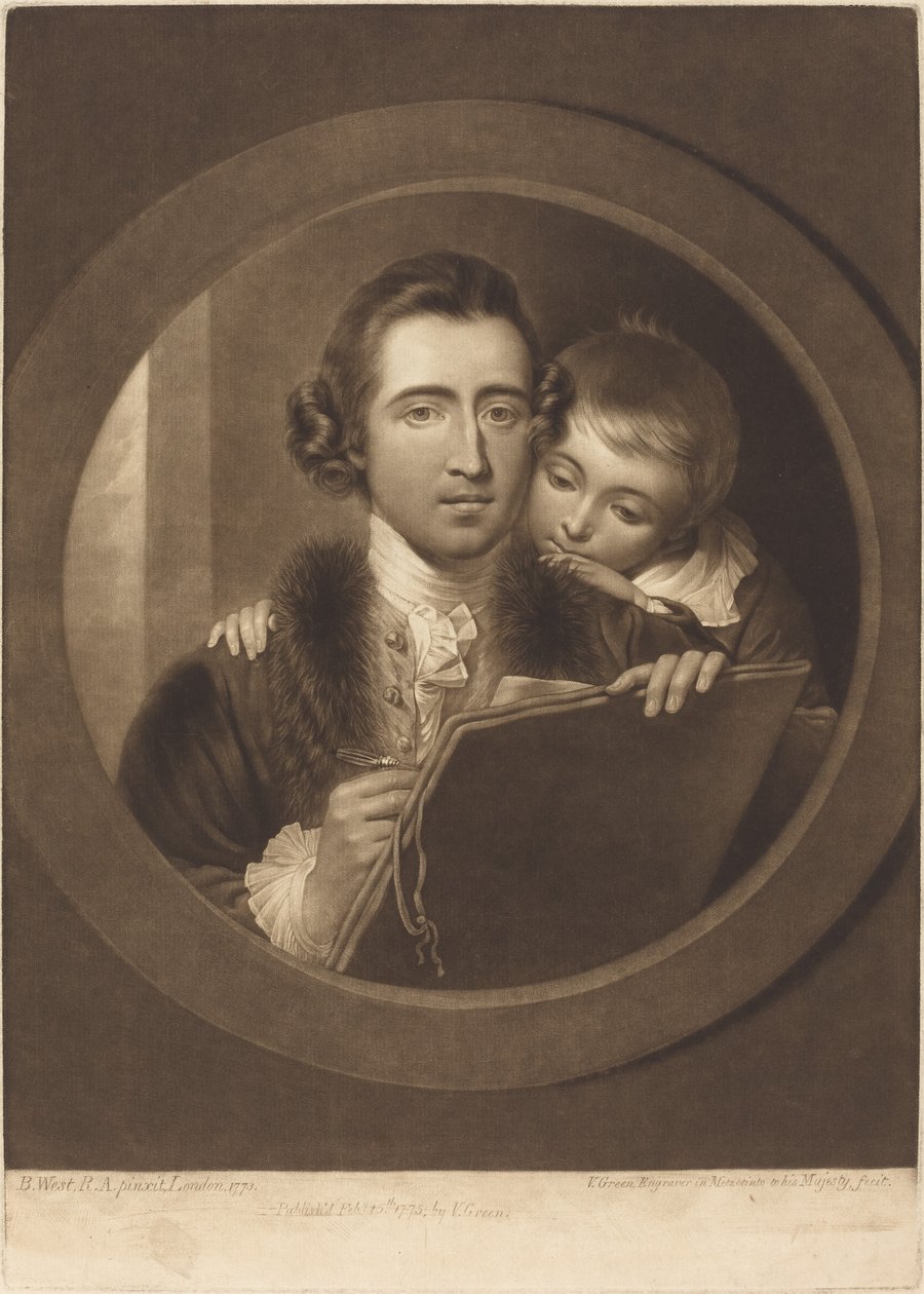 Benjamin West, Esqr R.A. 和他的儿子RI West, 1773年。 作者 情人绿