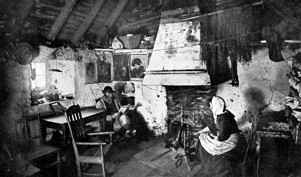 crofters小屋的内部，设得兰群岛，苏格兰，1924-1926年。 作者 情人有限公司