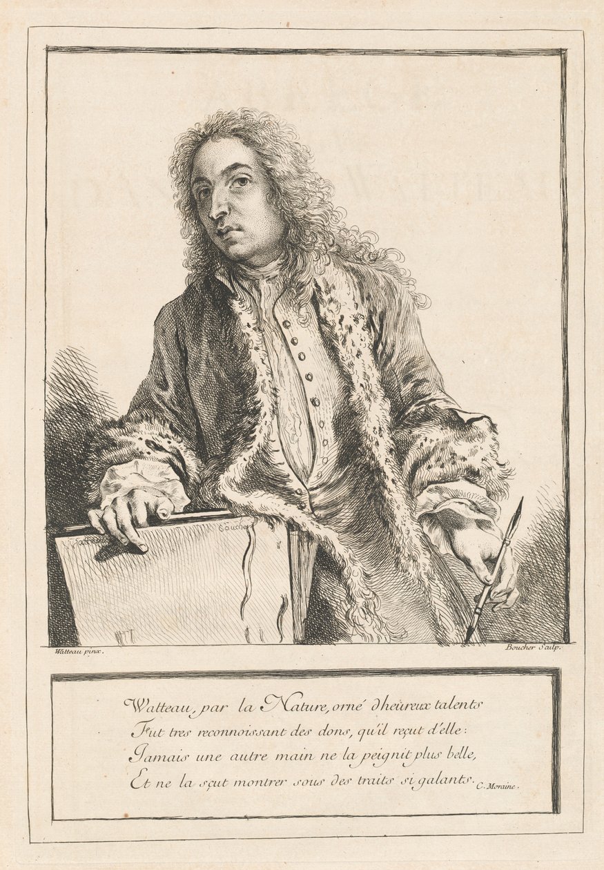 安托万-瓦托（Antoine Watteau）的各种人物肖像、风景和生活素描（第一卷 作者 安托万·华托之后的群星