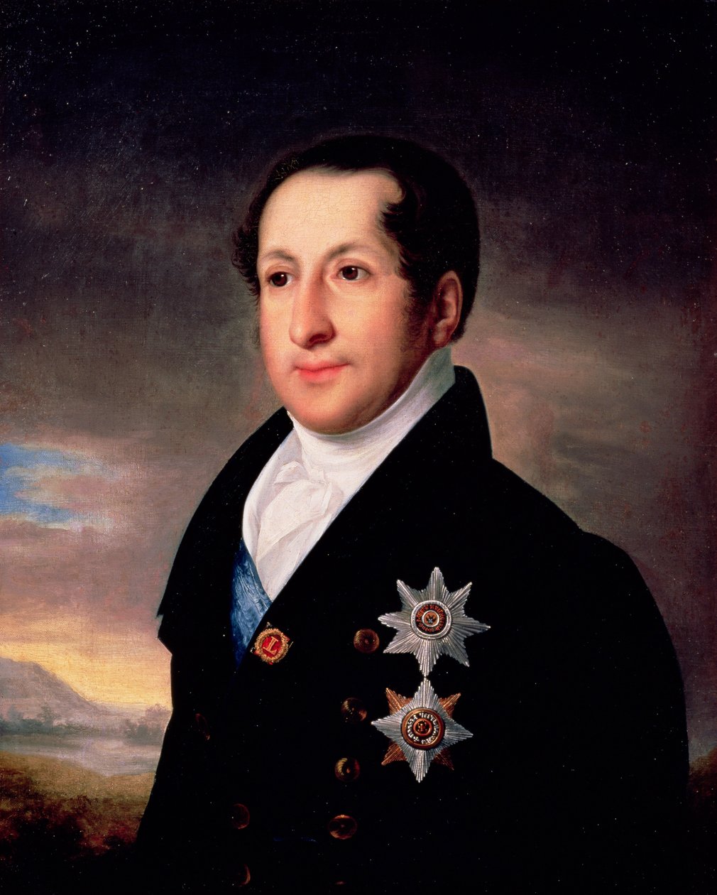 1828年后，Sergej Golitsyn王子（1774-1859）的肖像 作者 瓦西里·安德烈耶维奇·托平