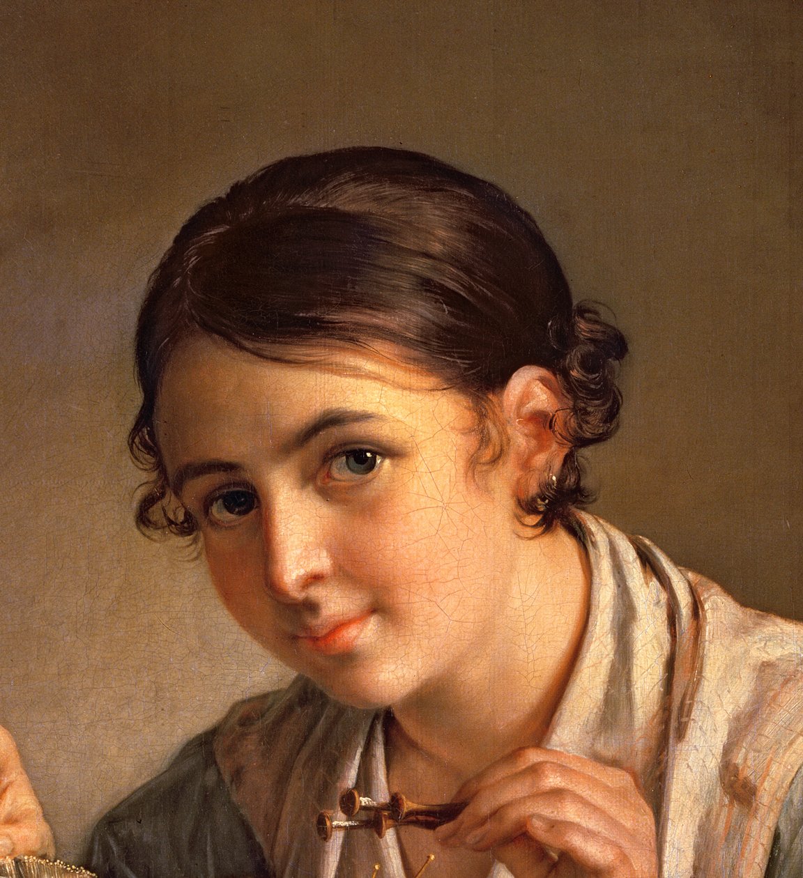 Lacemaker，1823年（细节41740） 作者 瓦西里·安德烈耶维奇·托平