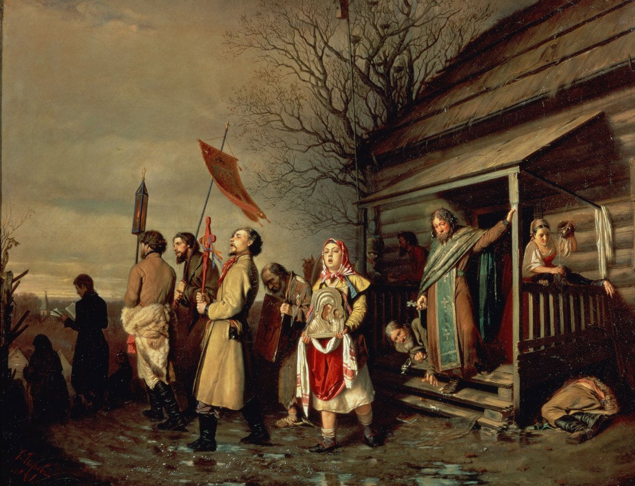 复活节游行，1861年 作者 瓦西里·格里戈列维奇·佩罗夫（Vasili Grigorevich Perov）