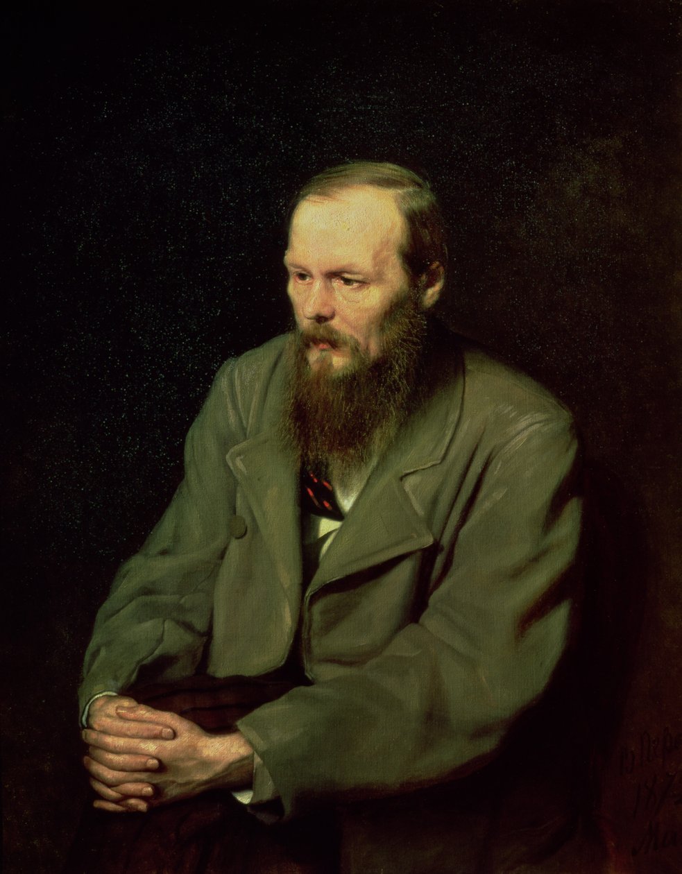Fyodor Dostoyevsky（1821-81）1872年的肖像 作者 瓦西里·格里戈列维奇·佩罗夫（Vasili Grigorevich Perov）
