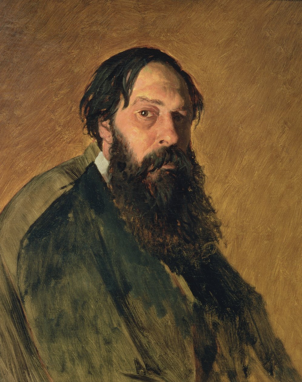 艺术家Alekei Kondratevich Sarasov（1830-1897）的肖像 作者 瓦西里·格里戈列维奇·佩罗夫（Vasili Grigorevich Perov）