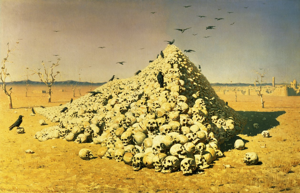 1871年战争的寓言，1871年 作者 瓦西里·瓦西里耶维奇（Vasili Vasilievich Vereshchagin）
