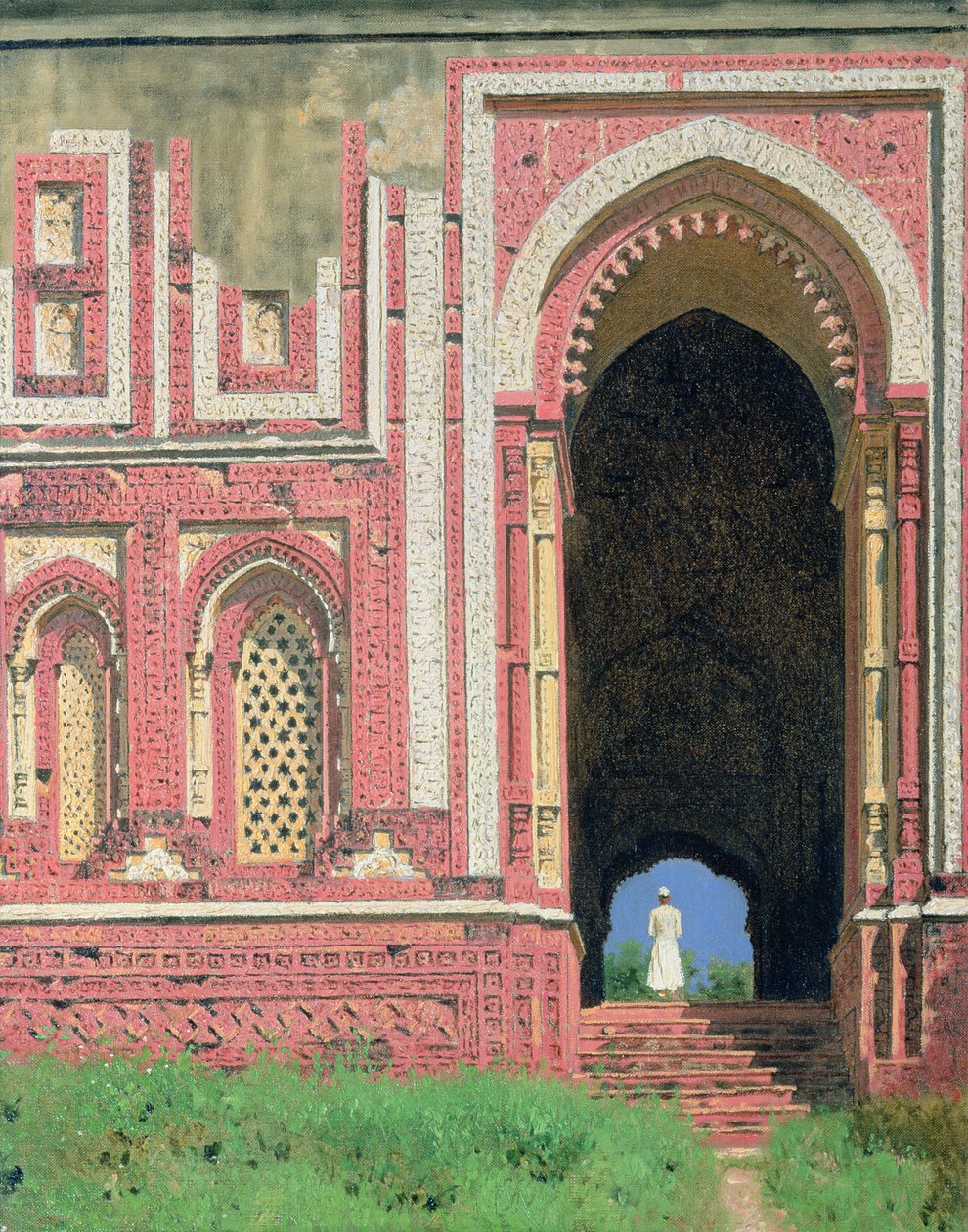 门在Kutub-Minar附近，旧德里，1875年 作者 瓦西里·瓦西里耶维奇（Vasili Vasilievich Vereshchagin）