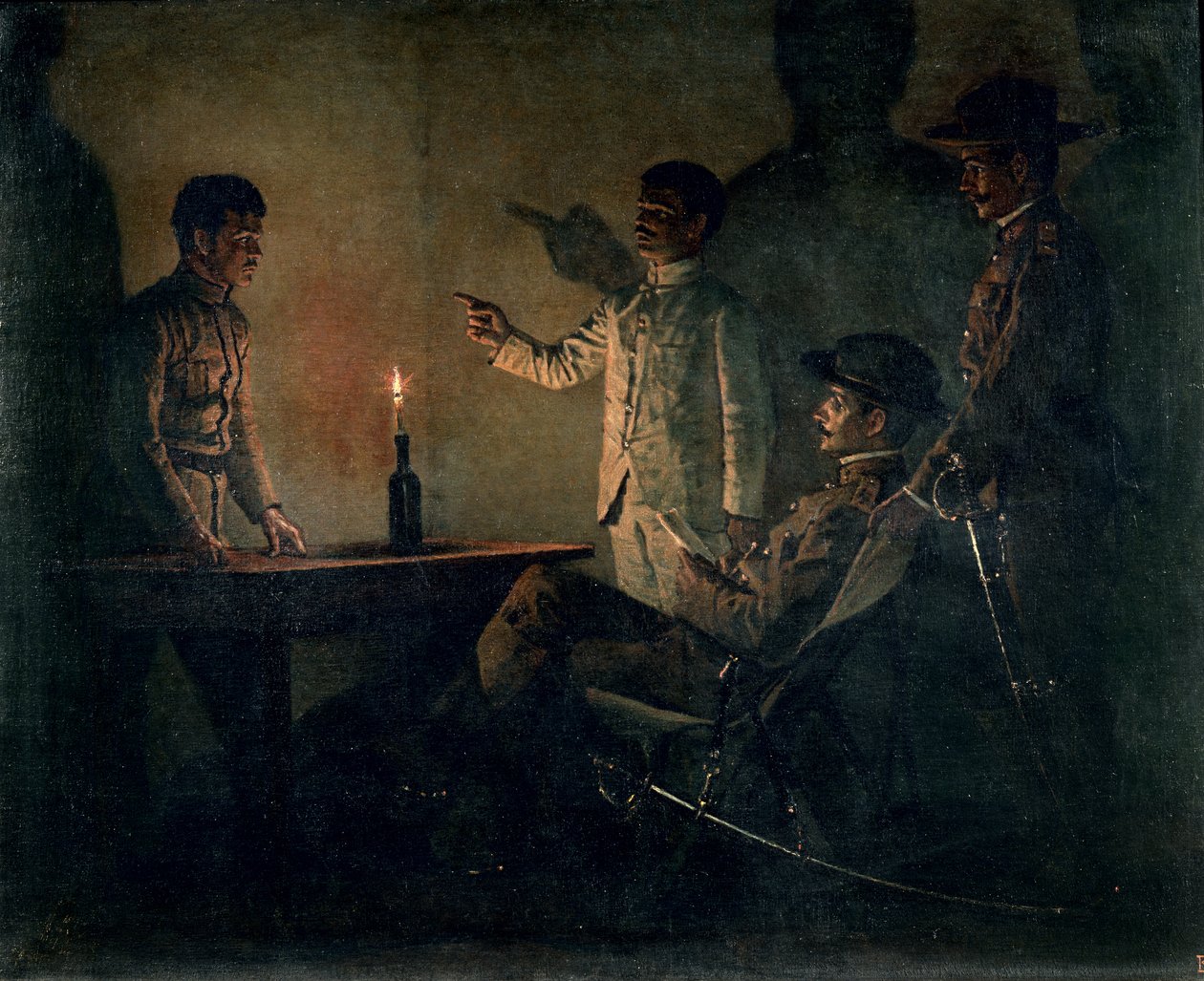 审讯逃兵 作者 瓦西里·瓦西里耶维奇（Vasili Vasilievich Vereshchagin）