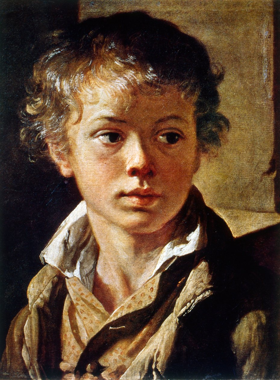 Portrait of a young boy 作者 瓦西里·安德烈耶维奇·托平