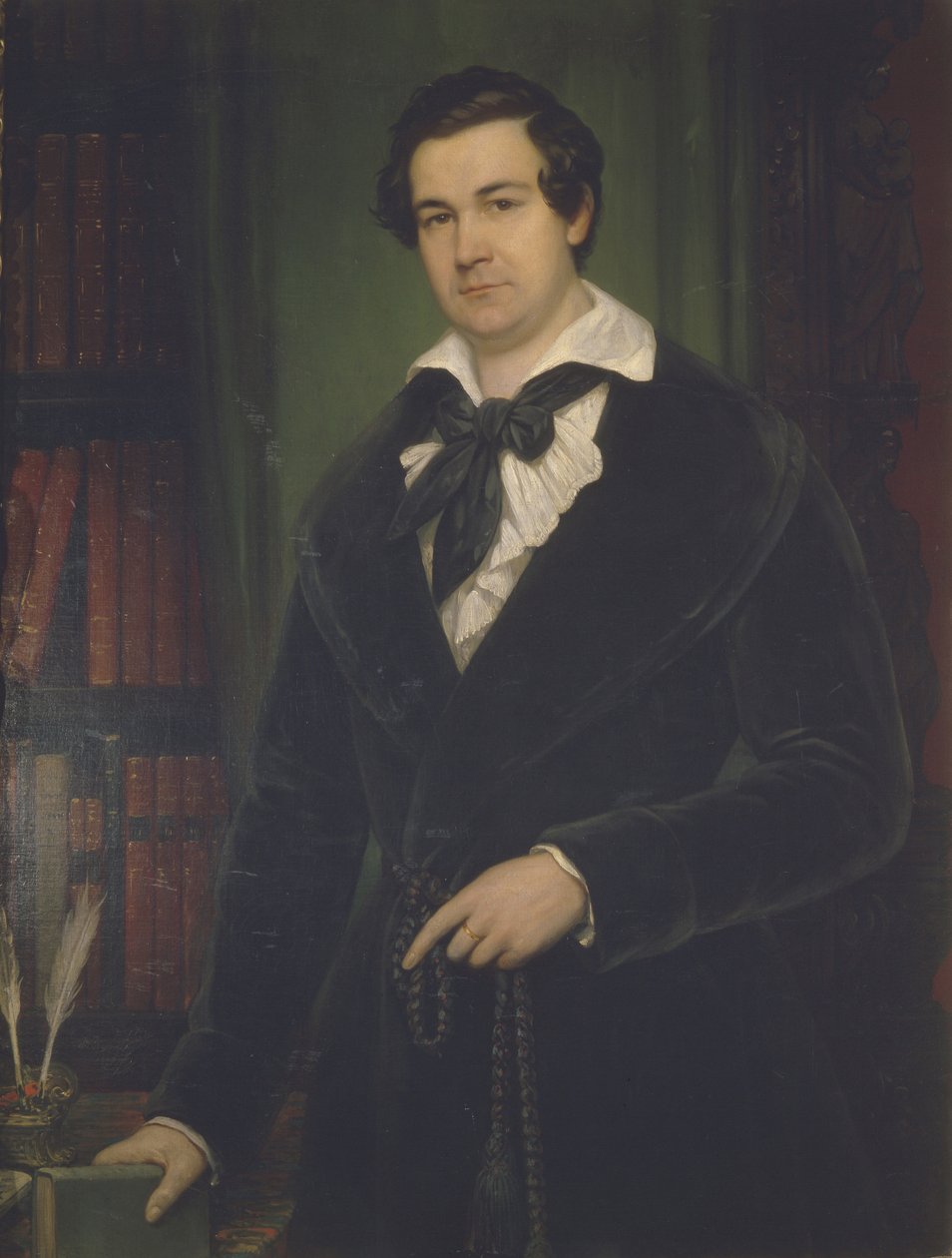 演员瓦西里（Vasily Andreevich Karatygin）的肖像1802-1853，1842年 作者 瓦西里·安德烈耶维奇·托平
