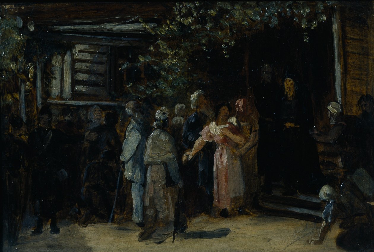 参观隐士，1870年代 作者 瓦西里·格里戈列维奇·佩罗夫（Vasili Grigorevich Perov）