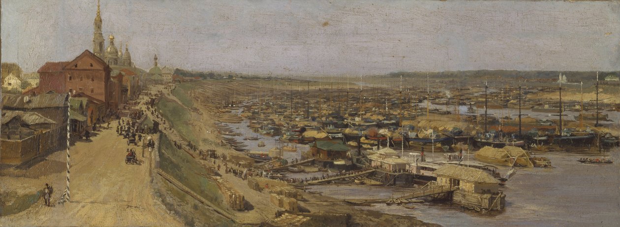 雷宾斯克的景色，1886年。 作者 瓦西里·马克西莫维奇·马克西莫夫