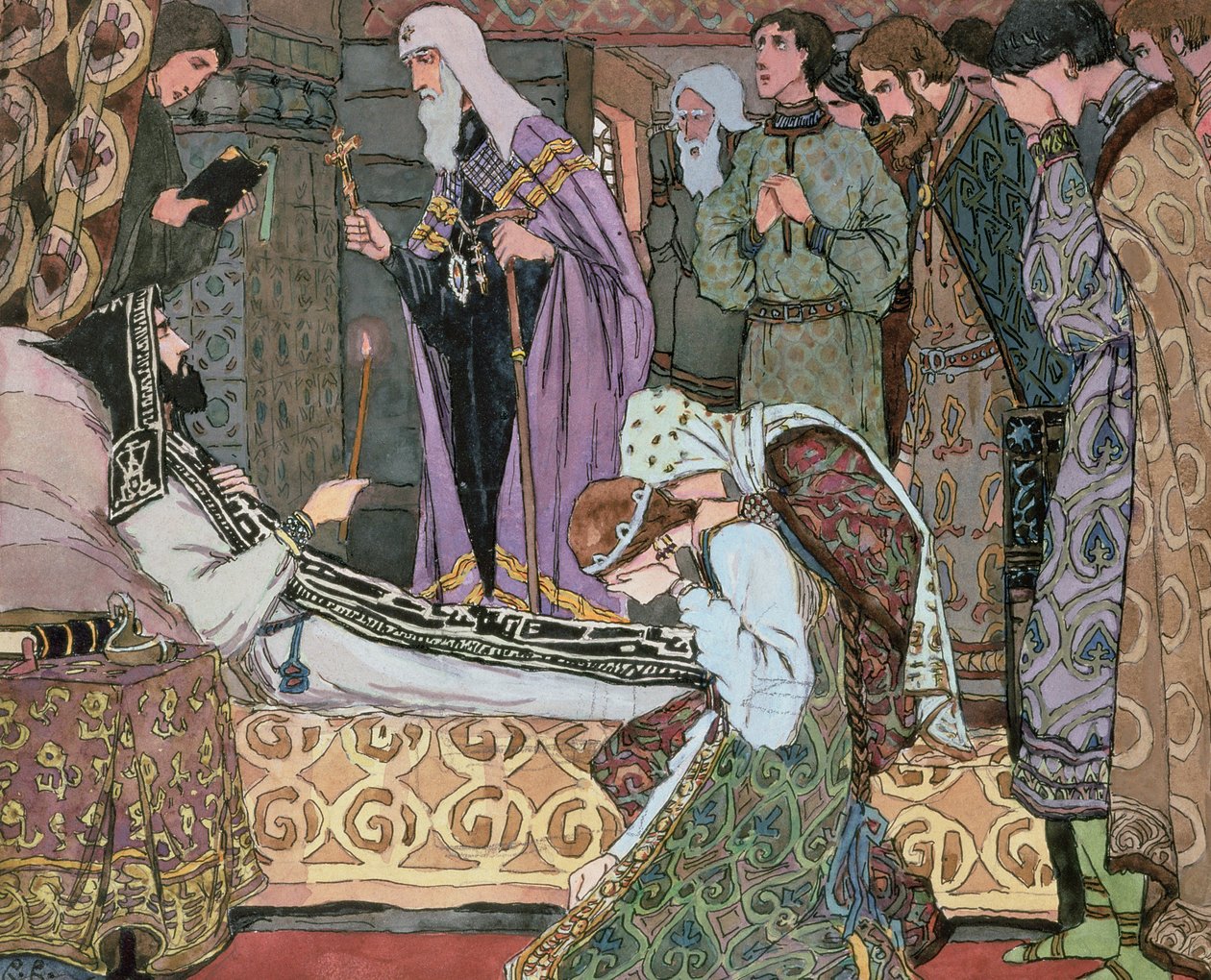 Don Dkery of Don Duke（1350-89）的死亡，c.1910 作者 瓦西里·瓦西里维奇·弗拉基米罗夫