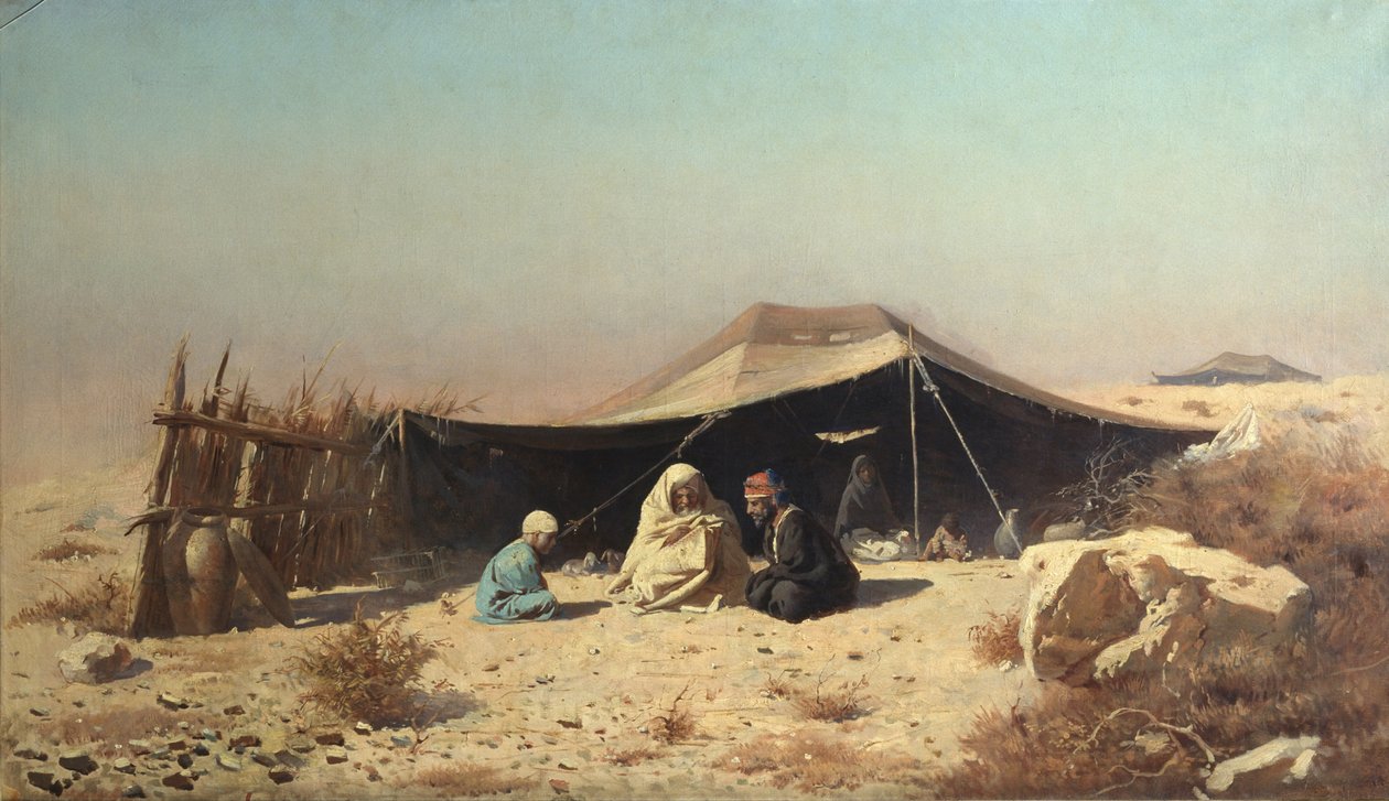 阿拉伯人在沙漠中。可兰经研究 作者 瓦西里·瓦西里耶维奇（Vasili Vasilievich Vereshchagin）