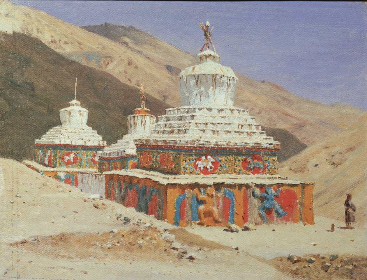 1875年在拉达克（Ladakh）的乔滕（Chorten） 作者 瓦西里·瓦西里耶维奇（Vasili Vasilievich Vereshchagin）